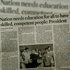 Nation needs education for all to have skilled, competant people: President: