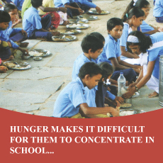 Hunger makes it difficult for them to concentrate in school