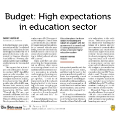 Budget: High expectations in education sector