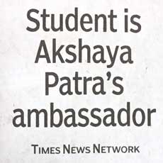 The Akshaya Patra Brand Ambassador