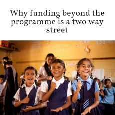 Why funding beyond the programme is a two way street