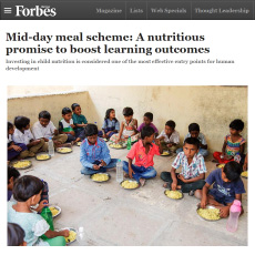 ‘Mid-day meal scheme: A nutritious promise to boost learning outcomes’ by Ms Divya Sathyaraj – Goodwill Ambassador 