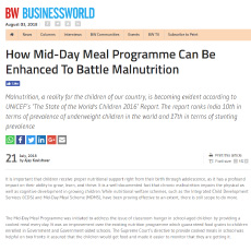 How Mid-Day Meal Programme Can Be Enhanced To Battle Malnutrition: Mr.Ajay Kavishwar - Director PR & Advocacy, The Akshaya Patra Foundation