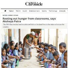 Rooting out hunger from classrooms, says Akshaya Patra