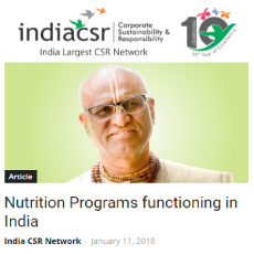 Nutrition Programs Functioning in India