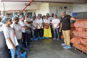 The days starts with a tour of our kitchen facility