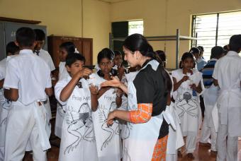 Enthusiastic children actively participating