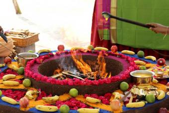 The rituals of the Bhoomi Puja