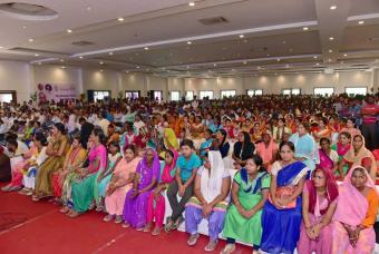 Attendees at the event